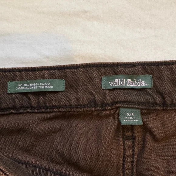 Womens Brown Cargo Pants - Picture 2 of 3